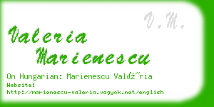 valeria marienescu business card